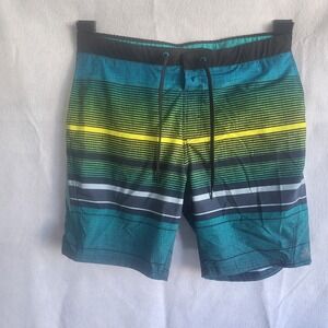 ZeroXposur Men's Teal/Blue Swim Trunk Quick Dry UPF 50+‎ Size Large